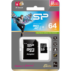 Silicon Power microSDXC 64GB Class 10 U1 UHS-I + Adapter