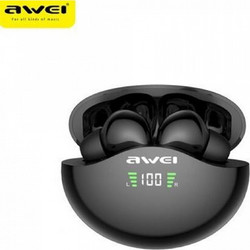 Awei T12P Ακουστικά Bluetooth In Ear Ανθεκτικά στο Νερό Black