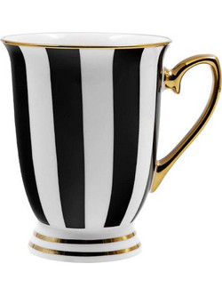Κούπα British 028837 9x9x11cm White-Black Πορσελάνη