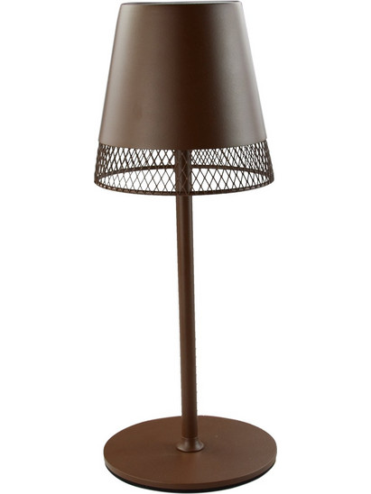 POWERTECH LED επιτραπέζιο φωτιστικό HLL-0191, ρυθμιζόμενο, επαναφορτιζόμενο, καφέ