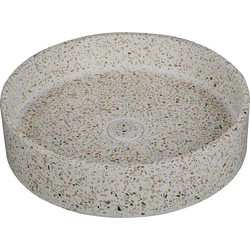Karag ELPIS Fruitcake CS-0003-E13 Επικαθήμενος Νιπτήρας Μπάνιου Στρογγυλός Πέτρινος 42.5x10cm Μπεζ