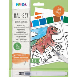 Σετ Ζωγραφικής Με Χρώματα Και Πινέλο Νερού Heyda Dino