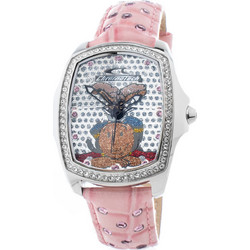Chronotech Γυναικείο Ρολόι με Ροζ Δερμάτινο Λουράκι CT7896LS-85