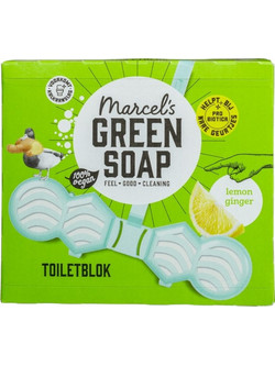 Block Τουαλέτας Τζίντζερ & Λεμόνι - Marcel's Green Soap - 1pcs