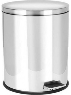 Κάδος απορριμάτων inox με πεντάλ 5l. (Σετ 1τεμ)