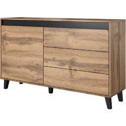 Μπουφές Nord Ξύλινος με Συρτάρια Ανθρακί 138x38x83cm