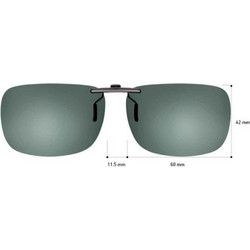 Sunglasses CLIP ON ΓΙΑ ΚΟΚΑΛΙΝΟ ΚΑΙ ΜΕΤΑΛΛΙΚΟ ΣΚΕΛΕΤΟ 12784/G15/60