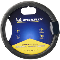 Michelin Κάλυμμα Τιμονιού Μαύρο με Μαύρη Ραφή 36,8 - 39,4cm - WML-1003-N