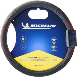 Michelin Κάλυμμα Τιμονιού Μαύρο με Κόκκινη Ραφή 36,8 - 39,4cm - WML-1002-NR