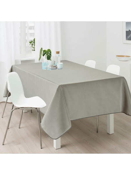 Τραπεζομάντηλο αλέκιαστο γκρι 100% polyester 150x220εκ