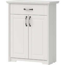 PoliHome Toscana Παπουτσοθήκη Ξύλινη Λευκή Μ79xΠ39xΥ101cm 161586749