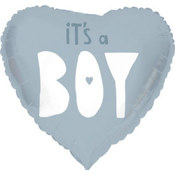 Μπαλόνι Foil Καρδιά It's a Boy Blue 45εκ