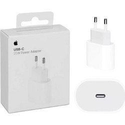 Apple USB-C Power Adapter 20W MUVV3ZM/A Γνήσιος Φορτιστής για iPhone & iPad (Λευκό)