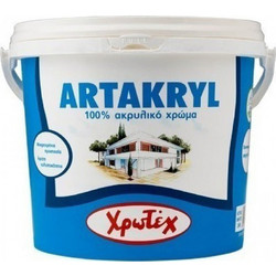 Χρωτέχ Artakryl Ακρυλικό Χρώμα Εξωτερικού Χώρου Λευκό 10lt