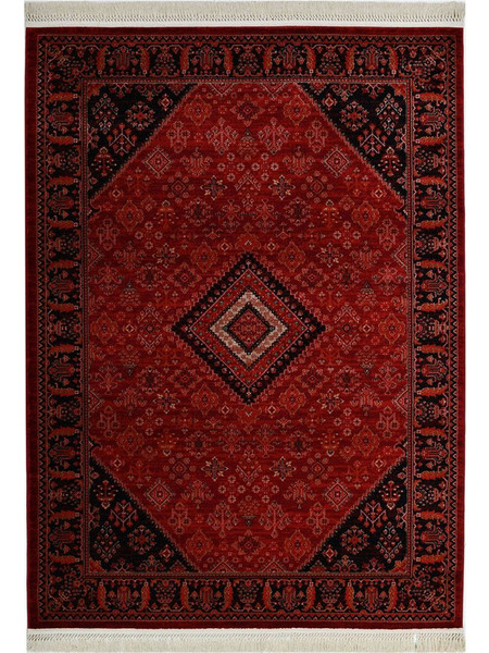 Σετ Χαλιά Κρεβατοκάμαρας 3Τμχ. Afgan 306A D.Red-Black Royal Carpet ΣΕΤ (2 67x140 & 67x220) Πολυπροπυλένιο