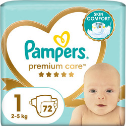 Pampers Premium Care Πάνες No1 2-5kg 72τμχ