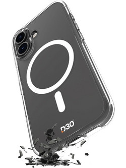 Puro Impact Clear D3O MagSafe Silicone Case for iPhone 16 - Transparent