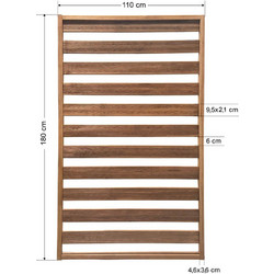 Ξύλινο διαχωριστικό καφασωτό 110x180cm Tesias Group
