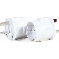 CABLEXPERT AC POWER ADAPTER EU SCHUKO SOCKET TO UK PLUG 13A A-AC-EUFUKM-01