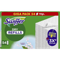Ανταλλακτικά Πανάκια Πατώματος Swiffer Giga Pack (Συσ./54τεμ.)