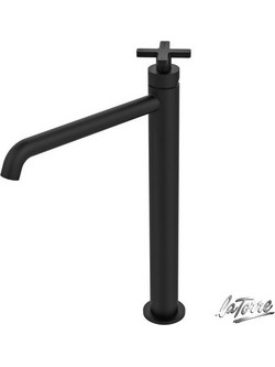 Μπαταρία Νιπτήρος Υψηλή ELLE CROSS Black Matt 38016-400 LA TORRE