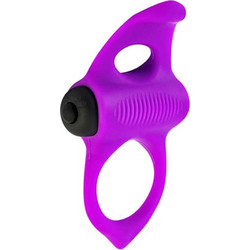 Adrien Lastic Vibrating Ring Lingus Max Ελαστικό Δαχτυλίδι Πέους Σιλικόνης με Δόνηση Μωβ