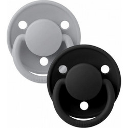 BIBS de Lux Πιπίλες Σιλικόνης 0-36m Cloud Black 2τμχ