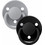 BIBS de Lux Πιπίλες Σιλικόνης 0-36m Cloud Black 2τμχ
