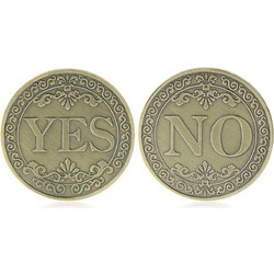 Νόμισμα Απόφασης YES-NO Μεταλλικό 40mm Χρυσό