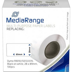 ΕΤΙΚΕΤΕΣ MEDIARANGE MRDY99010 ΓΙΑ DYMO 99010/S0722370 28x89mm 130 PCS WHITE