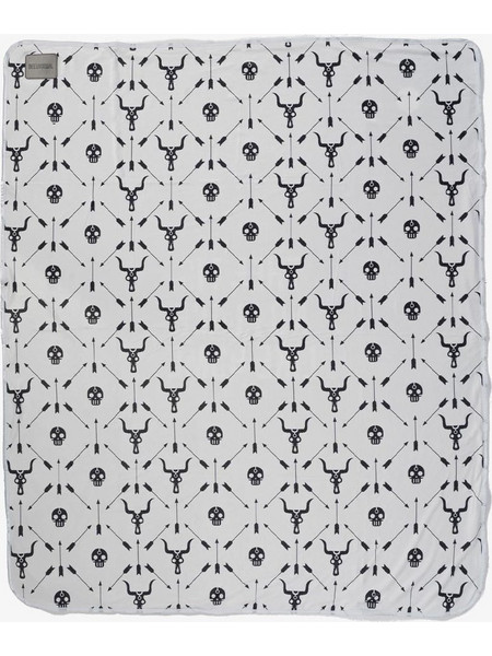 BEE UNUSUAL Men There Is No Place Like Home Super Fleece Throw Blanket 127 X 152 Cm - OFF WHITE/GRAPHITE - HB-231551