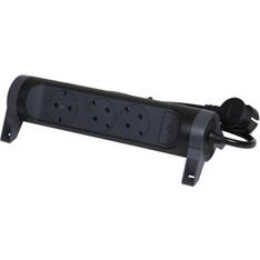 Legrand SurgeArrest 3 Outlets 1.5m Cable Black/Grey Rotating