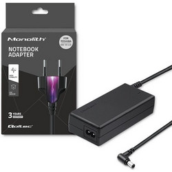 Qoltec Φορτιστής Laptop 90W 19V 4.9A για Toshiba με Ενσωματωμένο Καλώδιο Τροφοδοσίας 50076