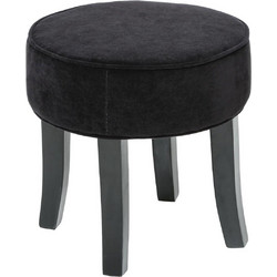 Σκαμπώ βελούδ.μαύρο Adriel 35X35 - Plastona