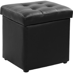 ΣΚΑΜΠΩ ΜΕ ΑΠΟΘΗΚΕΥΤΙΚΟ ΧΩΡΟ PU ΜΑΥΡΟ CUBE HM224.01 38x38x36.5Υεκ