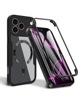 Techsuit - ColorVerse 360 MagSafe Series + Screen Protector - iPhone 17 Pro Max - Black