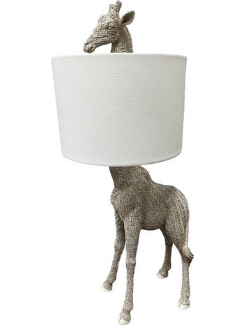 GIRAFFA ΦΩΤΙΣΤΙΚΟ ΕΠΙΤΡΑΠΕΖΙΟ 26x26x18 POLYRESIN ΜΠΕΖ ΦΥΣΙΚΟ ΥΦΑΣΜΑ c497139
