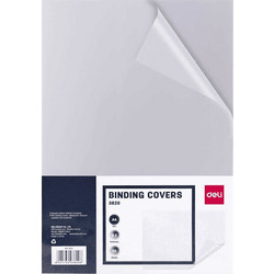 Deli Εξώφυλλο Βιβλιοδεσίας PVC A4 0.2mm Διάφανο 50 Τεμάχια