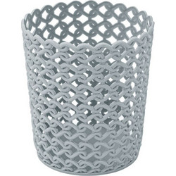 Μολυβοθήκη Πλαστική Πλεκτή Μπλε Γκρι O10x11cm