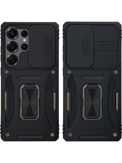 Sonique Ring Armor CamShield Θήκη Black (Samsung Galaxy S25 Ultra)