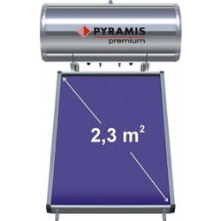 Pyramis Premium Ηλιακός Θερμοσίφωνας 160lt 2.3m² Glass Διπλής Ενέργειας Κεραμοσκεπής