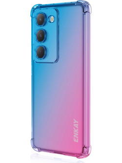 Θήκη Xiaomi Redmi 15 4G (171mm) / 5G (171mm) - ENKAY - Πλάτη TPU - μπλε / ροζ