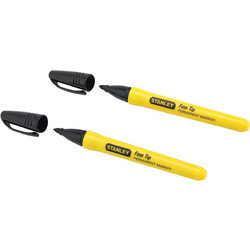 Stanley 0-47-316 FatMax Ανεξίτηλος Μαρκαδόρος Μαρκαρίσματος & Σημαδέματος Λεπτής Μύτης 2Τεμ. Μαύρο