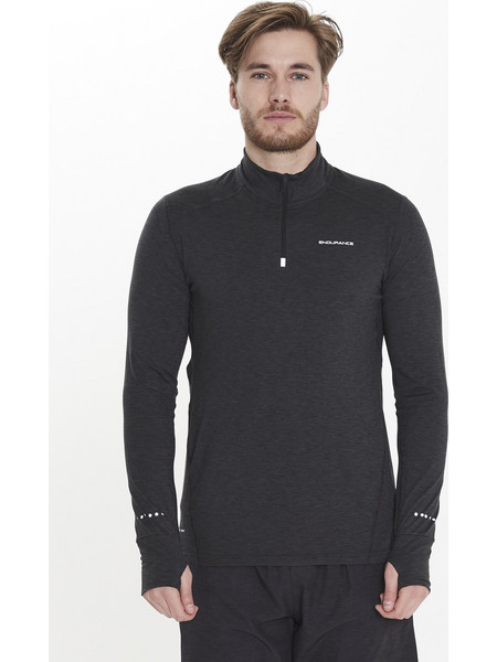 Endurance Μπλούζα L/S Tune Melange Midlayer - 1001 Black