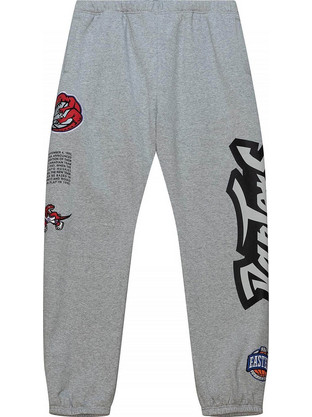 Mitchell & Ness Ανδρικό Παντελόνι Φόρμας Fleece με Λάστιχο Γκρι PSWP4850-TRAYYPPPGYHT