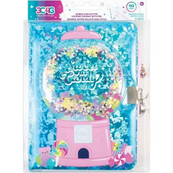 3C4G Bubble Gum Glitter Locking Journal With Pen (12052)