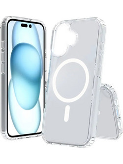 Magnetic Back Cover Σιλικόνης / Πλαστικό Διάφανο (iPhone 16) 34674