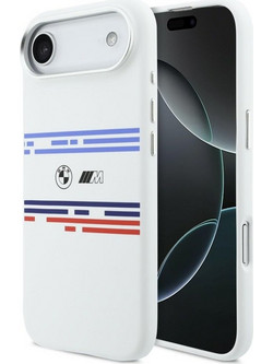 BMW M Silicon Horizontal Line Magsafe Case For Iphone Air White - (BMHMP17M25SHOTSH)