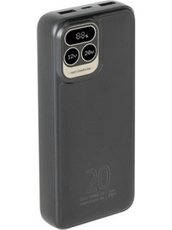 Rivacase VA2521 Power Bank 20000mAh 20W με 2 Θύρες USB-A & Θύρα USB-C Quick Charge 3.0 Black