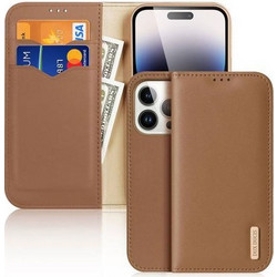 Θήκη Δερμάτινη Dux Ducis Apple iPhone 15 Pro Hivo RFID Wallet Καφέ N62999